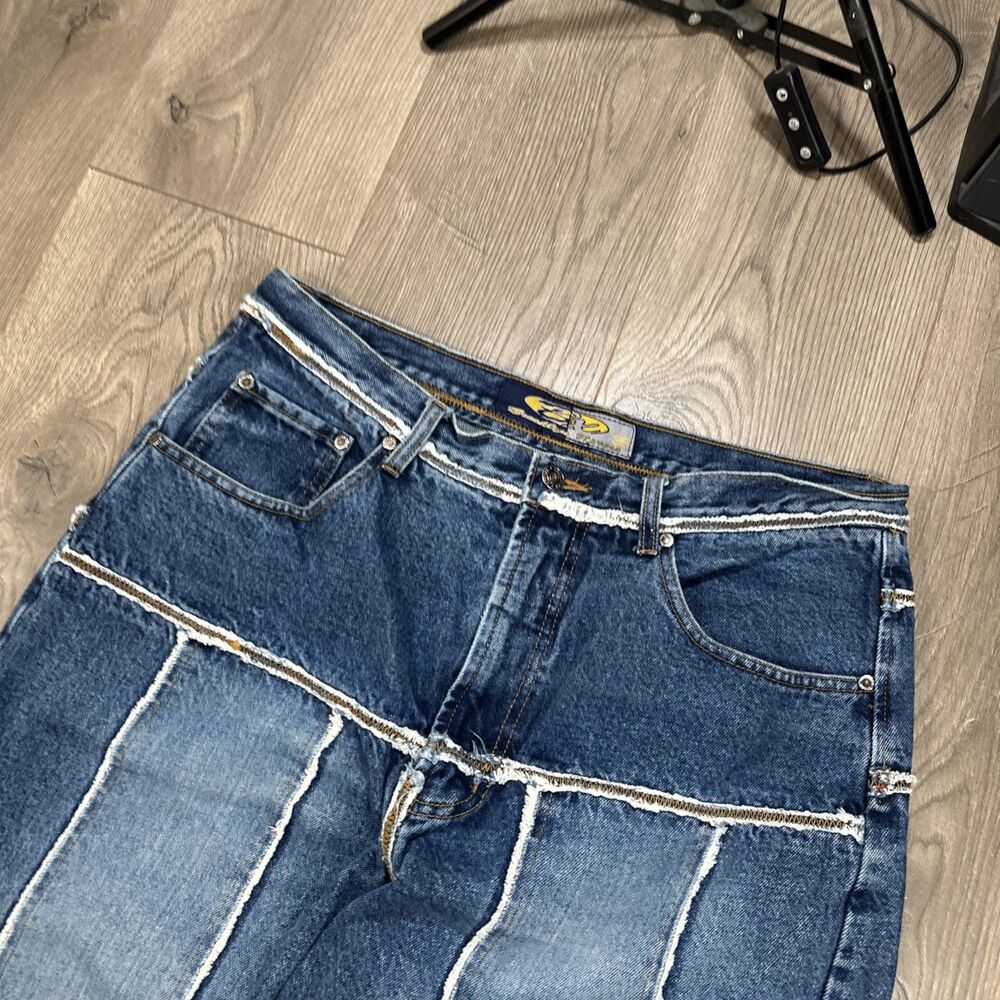 Brooklyn Express Jeans Patchwork Loose Fit Baggy … - image 6